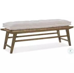 Solara Beige And Rich Dynamic Brown Bed Bench