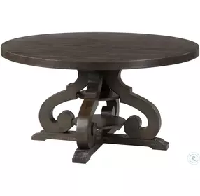 Stanford Smokey Walnut Round Dining Room Set