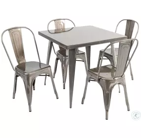 Austin Square Silver Dining Table