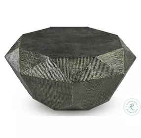 Donato Oil Rubbed Brass Octagonal Occasional Table Set