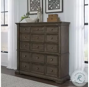 Woodbury Cowboy Boots Brown 15 Drawer Master Chest