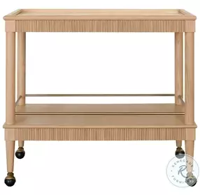 Dublin Natural Oak Classic Bar Cart