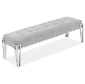 Mirelle Gray Upholstered 59" Accent Bench