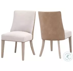 Duet Bisque French and Ivanhoe Toast Performance Fabric Head Chair