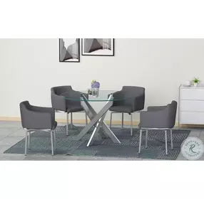 Dusty Gray Swivel Club Arm Chair Set of 2