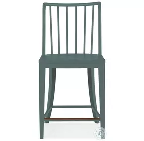 Bermuda Brush Textured Blue Counter Height Chair