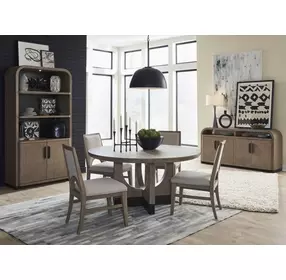 Tristan Swiss Coffee 60" Round Dining Table