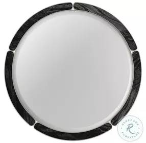 Cabochon Black and Grey stone Mirror
