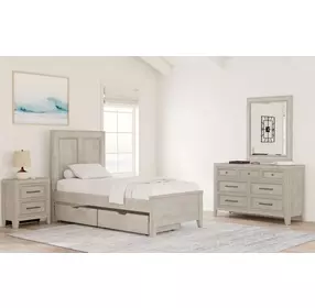 Carlson Washed Linen Rectangular Dresser Mirror