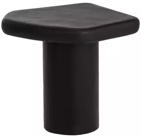 Della Black Free Form Concrete Top Outdoor End Table