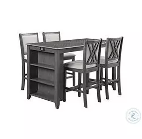 Amy Gray 5 Piece Rectangular Counter Height Dining Set