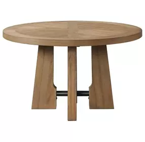 Landmark Weathered Oak Round Dining Room Set