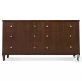 Auburn Grove Classic Walnut 6 Drawer Dresser