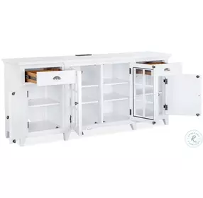 Heron Cove Chalk White Wood 70" TV Stand