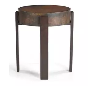 Artifacts Antique Bronze Oval Shaw Side Table