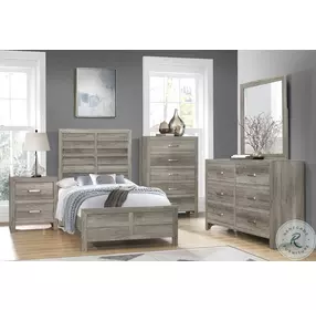 Mandan Weathered Gray Twin Panel Bed