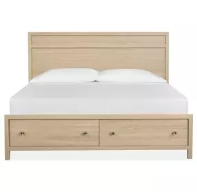 Meadowrise Sandstone Beige Storage Panel Bedroom Set