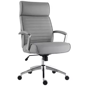 DC 602 SFGR Softy Gray Upholstered Tall Swivel Desk Chair