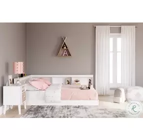 Piperton White Full Bookcase Storage Bed