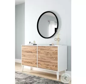 Piperton Two Tone Brown and White Large 6 Drawer Dresser