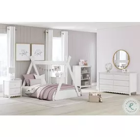 Hallityn White Full Tent Bed in A Box