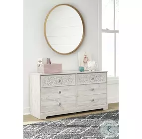 Paxberry Whitewash Large 6 Drawer Dresser