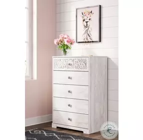 Paxberry Whitewash 5 Drawer Chest