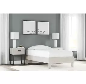 Socalle Light Natural Twin Platform Bed