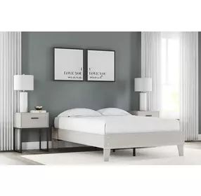Socalle Light Natural Queen Platform Bed