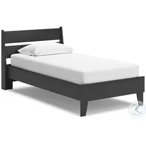 Socalle Matte Black Youth Platform Bedroom Set