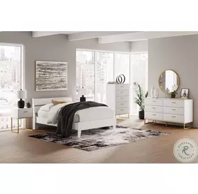 Socalle Matte White Full Platform Bed