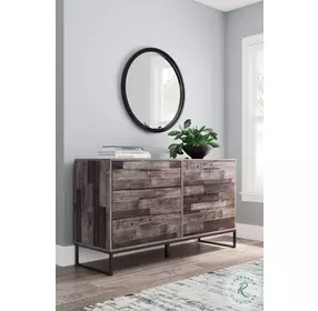 Neilsville Multi Gray Large 6 Drawer Dresser