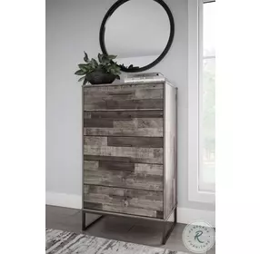 Neilsville Multi Gray Large 4 Drawer Chest