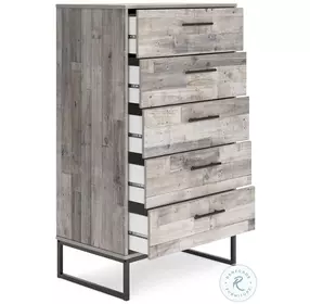 Neilsville Whitewash 5 Drawer Chest