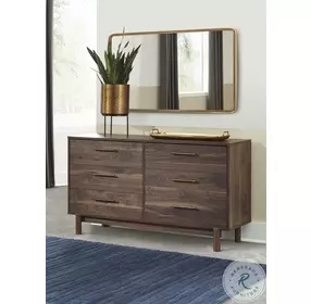 Calverson Mocha Large 6 Drawer Dresser