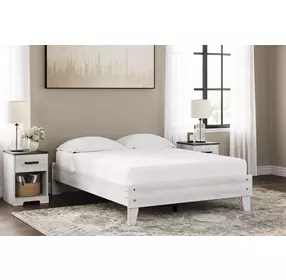 Shawburn Whitewash Full Platform Bed