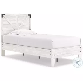 Shawburn White and Dark Charcoal Gray Youth Platform Bedroom Set