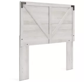 Shawburn Whitewash Full Crossbuck Panel Headboard