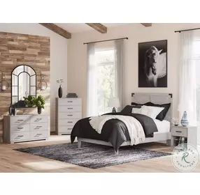 Shawburn Whitewash Full Platform Bed