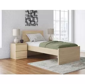 Onita Natural Twin Panel Platform Bed