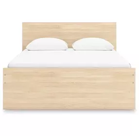 Onita Natural Panel Storage Platform Bedroom Set with 2 Drawers