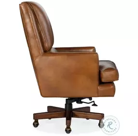 Fenwick Brown Swivel Bustle Style Back Tilt Executive Chair