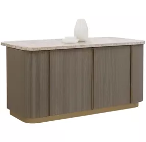 Cataldi Taupe 71" Kitchen Island