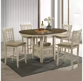 Mission Casuals Brown Upholstered Lattice Stool Set of 2