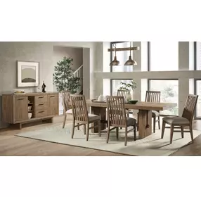 Landmark Weathered Oak 96" Extendable Rectangular Dining Table