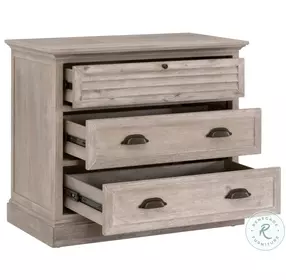 Eden Natural Gray Acacia 3 Drawer Nightstand