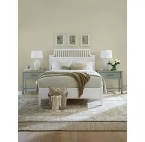 Pure Maple Cottage White Garden King Panel Bed