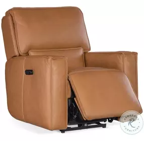 Miles Brown Leather Zero Gravity Power Recliner With Power Headrest