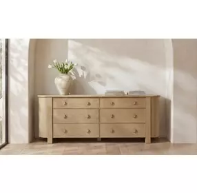Loren Natural 6 Drawer Dresser