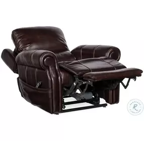 Eisley Maddison Walnut Leather Lift Power Recliner With Power Headrest And Lumbar